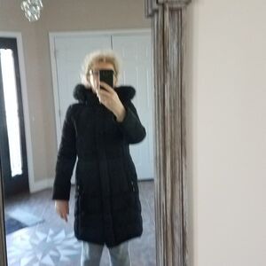Calvin Klein Long Puffer Coat Jacket with  Hood